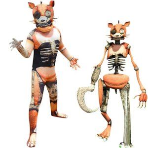 FNAF Five Nights at Freddy’s Foxy the Pirate Costume Jumpsuit w Hooded Mask NEW